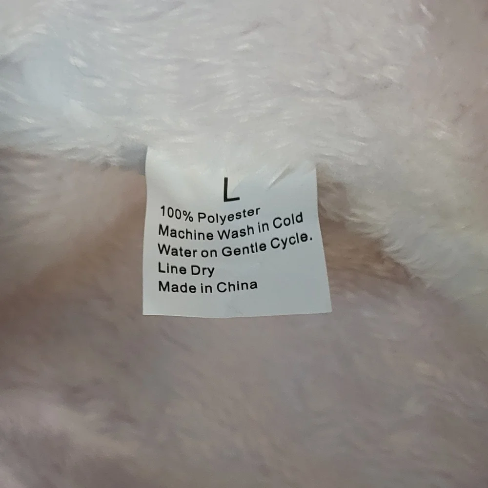JoyDaog NWOT Pink Shawl Design Fleece Lined Winter Dog/Pet Jacket Size Large HP